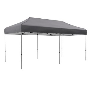 DSVIMOY 10'*20' Pop Up Canopy Tent, Outdoor Instant Gazebo Sun Shade Shelter for Catering, Wedding, Grey, 230.4"*115.2"*132" - 1 of 4