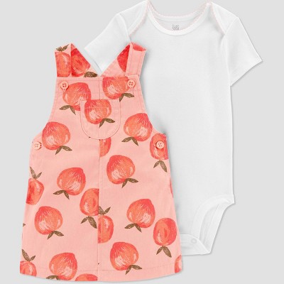 Image of Baby Girls' Peach Top & Skirtall Set - Just One You® made by carter's Pink