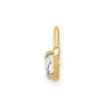 Black Bow Jewelry Apr Synthetic White Topaz 14k Yellow Gold Heart Pendant Enhancer, 5mm - 2 of 4