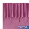 Awesome Home  Recycled Cotton Blend Ruffle Tie Top Curtains Pair - 3 of 4