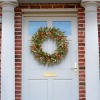24" Prelit Flocked Christmas Wreath with Cones and Berries White Lights - National Tree Company - 2 of 4