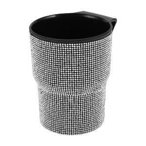 Unique Bargains Car Trash Can Rhinestones Hanging Air Vent Plastic Trash Bin 1 Pcs - 1 of 4
