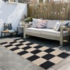 Washable Modern Living Room Rugs, Gingham Check Non Slip Bedroom Carpet, Geometric Checkered Indoor Floor Rugs for Dining Room - 4 of 4