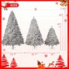 Holiday Spruce Pre-Lit Hinged Artificial Christmas Tree Set – Silver PVC, Choose 4 ft / 6 ft / 7.4 ft, 2 400 Branch Tips, 850 LED Lights, 11 Modes - 3 of 4