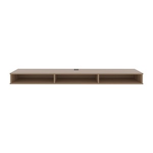 INFURNIC TV Stands and Consoles Wall Mounted Entertainment Center with 3 Shelves and Cable Management for Living Room Bedroom, Oak, 76"*17"*4" - 1 of 4