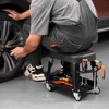 VEVOR Mechanic Stool, 300 lbs Capacity Garage Seat/Work Stool with Wheels,360° Swivel Rolling Workshop Stool with Tool Tray and Screwdriver Rack,Black - 2 of 4