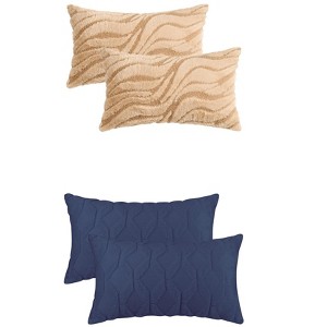REGALWOVEN 4 Pcs Solid Soft Throw Pillow Covers for Living Room, Sofa, Couch - 1 of 4