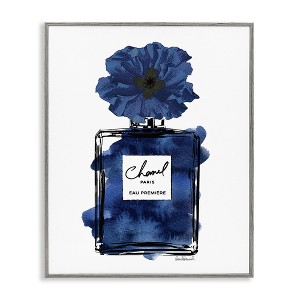 Stupell Industries Blue Perfume & Blossom Black Framed Giclee Art - 1 of 4