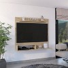 Vynxaria Modern Floating Entertainment Center in Light Pine, with One Superior Shelf and Two Shelves for TVs up to 55" - 3 of 4