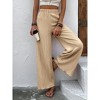 Coolmee Womens Wide Leg Pants Casual Palazzo Flowy Pleated Trouser Elastic High Waisted Loose Fit Lounge Pant - 2 of 4