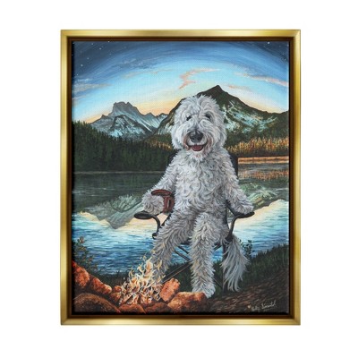 Stupell Industries Dog by Campfire LandscapeFloater Canvas Wall Art