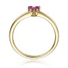 Guili Exquisite 18k Gold Plated Ring with Triple Emerald Red Cubic Zirconia Ð Sparkling, Bold Jewelry with a Rich, Elegant Appeal, Available in Sizes 3, 4, 5, 6, 7, 8 - 2 of 2