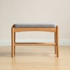 GDFStudio Bertie Mid-Century Modern 23.6" Solid Wood Storage Shoe Bench - 2 of 4