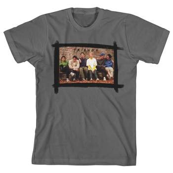 Friends TV Show Character Frame Boy's Charcoal T-shirt