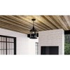Urban Ambiance Luxury Transitional Outdoor Pendant 13.625''H x 7.5''W,  Midnight Black Finish,  Greensboro Collection, UHP1378 - 3 of 4