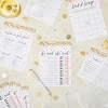 Juvale 250 Pieces Bridal Shower Games for 50 Guests with Bingo Cards, He Said She Said Bridal Shower Games, Wedding Advice for Bachelorette (Gold) - 2 of 4