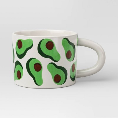 16oz Stoneware Avocado Mug White - Room Essentials™