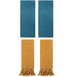 REGALWOVEN 4 Pcs Cotton Bathroom Hand Towels - 1 of 4