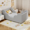 Docred Toddler Bed,Child Bed for Kids with Extra Safty Broad,Standard Crib Size Toddler Bed,Certified Fabric Toddler Beds,Toddler Floor Bed - 4 of 4