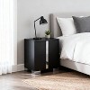 Elegant Mirrored Nightstand with Metal Feet 2-Drawer Bedside Table Bedroom Living Room - 3 of 4