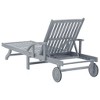 vidaXL Patio Sun Lounger with Cushion Solid Acacia Wood - 4 of 4
