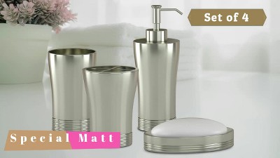 Brushed Pewter Metal Freestanding Organizer Tray