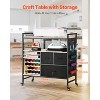 VEVOR Rolling Craft Cart and Storage Table, Compatible with Cricut Machines, Crafting Table Organization Workstation, Black - 3 of 4