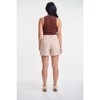 Lafidi Women’s Avia Hi-Rise Tailored Shorts, Flat Front Crepe Fabric, and Slash & Welt Pockets for a Polished Professional Look - 3 of 4