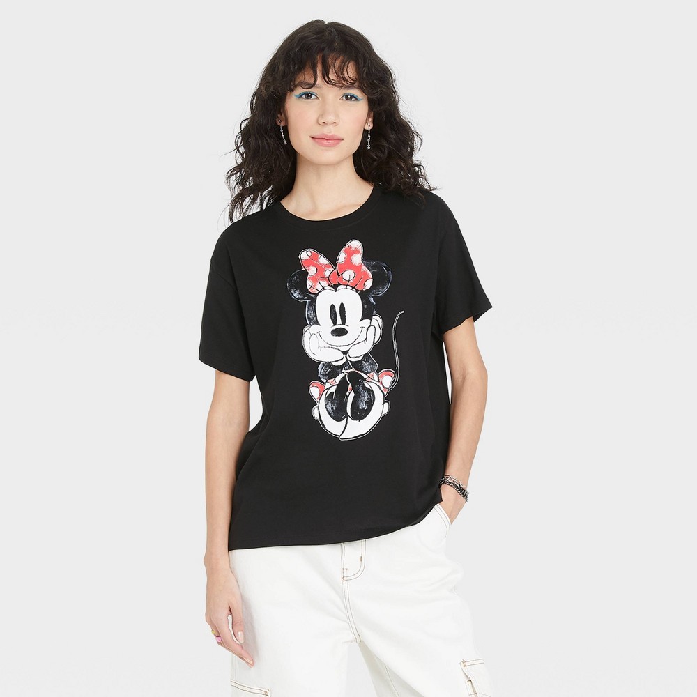 Women's Minnie Short Sleeve Graphic T-Shirt - Black L