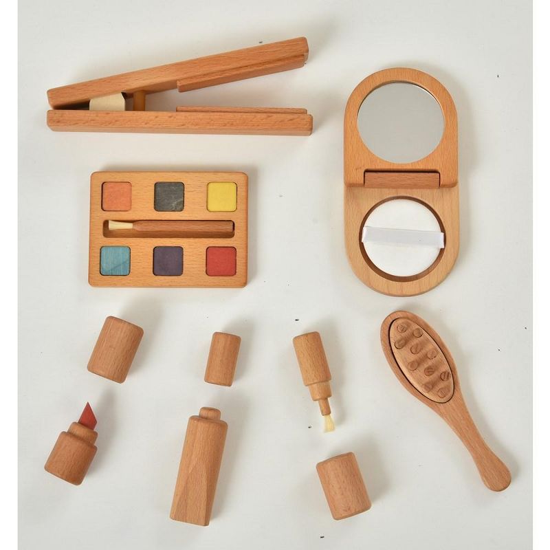 Avenlur Wood Cosmetic 7-in-1 Makeup Kit for Pretend Play, 1 of 9
