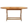 vidaXL Garden Table Teak Solid Acacia wood Medium Foldable - 2 of 4
