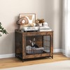 Tangkula Industrial Dog Crate Furniture Heavy-duty Kennel Cage w/ 3 Chew-proof Walls Small - 2 of 4