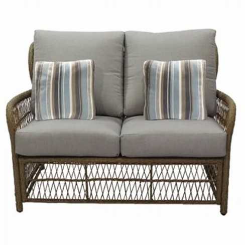 Wicker loveseat cushions on sale clearance