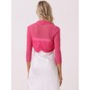 INSPIRE CHIC Women's Semi Sheer Open Front Elegant 3/4 Sleeves Mesh Bolero Shrug - 4 of 4