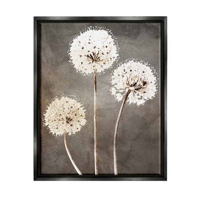 Stupell Industries Fluffy Dandelion Wildflowers Framed Canvas