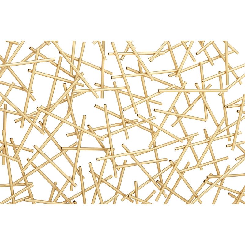 Contemporary Metal Geometric Overlapping Lines Wall Decor Gold - Olivia &#38; May, 6 of 17