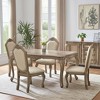 HomeRoots Set of Two Antiqued White Upholstered Faux Leather Dining Side Chairs - 2 of 4