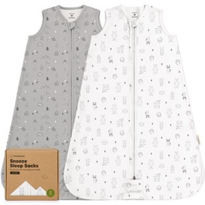 2-Pack Snooze Baby Sleep Sacks, Organic Cotton Wearable Blanket, Soft  Toddler Sleeping Bag, Smooth Zipper - 1 of 4