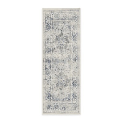 Ruggable Sarrah Washable Vintage Persian Runner Rug - Blue Quartz 2'6 ...