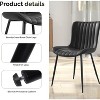 UNISOAR Dining Chairs Set of 2/4, Modern Armless Side Chairs Faux Leather Cushion Seat  for Home, Kitchen, Living Room, Bedroom, Restaurant - 4 of 4