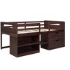 Whisen Modern Design Twin Size Loft Bed with Two Shelves and Two Drawers - 3 of 4