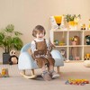 Costway Toddler Rocking Chair Children's Upholstered Velvet Rocker Kids Armchair Blue - 2 of 4