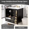 Mshliw 30'' Bathroom Vanity with Ceramic Sink Combo, Freestanding Solid Wood Frame Storage Cabinet with 4 Drawers and Soft Closing Doors - 4 of 4