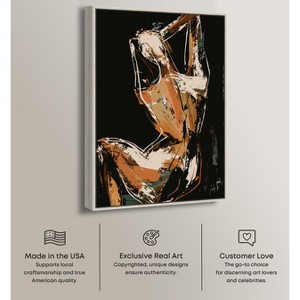 Art Remedy Beautiful Abstraction Brown Earthy Abstract Wall Art Framed - 1 of 4