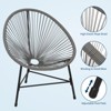 3 Piece Acapulco Chair Set - All-Weather Modern Patio Furniture Set with Plastic Rope, Glass Top Table, 2 Chairs, Woven Patio Conversation Bistro Set - 3 of 4