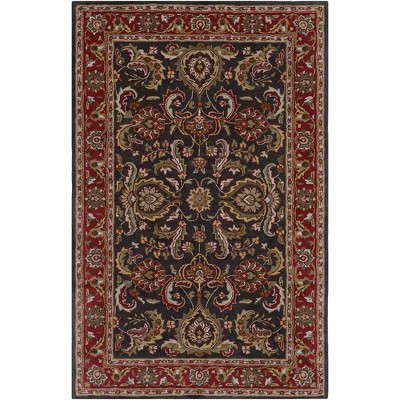 Mark & Day Palaiseau 2'x3' Rectangle Tufted Indoor Area Rugs Dark Red: Wool, Stain-Resistant, Traditional, Handmade