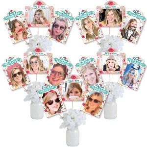 Big Dot of Happiness Colorful Floral Happy Mother's Day - We Love Mom Party Picture Centerpiece Sticks - Photo Table Toppers - 15 Pieces - 1 of 4