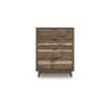 Signature Design by Ashley Darcalli 4-Drawer Modern Tall Dresser - Rich Walnut Brown Finish - 4 of 4