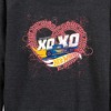 Women's - Hot Wheels - XOXO Heart Lightweight French Terry Wide Neck Long Sleeve Shirt - 2 of 4