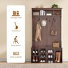 PAGED 70.9 inch Hall Tree for Entryway,Coat Rack with 7 Coat Racks and Shoe Storage,Entryway Furniture for Hallway,Living Room,Bedroom - 3 of 4